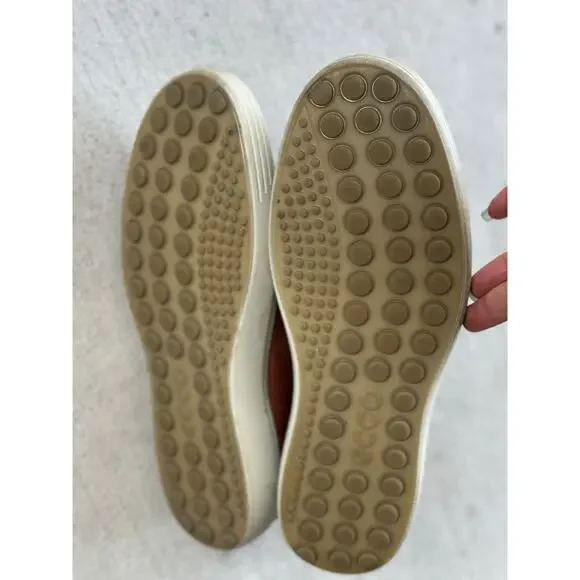 Ecco Soft 7 Sleek Scandinavian Design Men’s 7 Brown Leather Sneaker Shoe Comfort - Picture 6 of 7